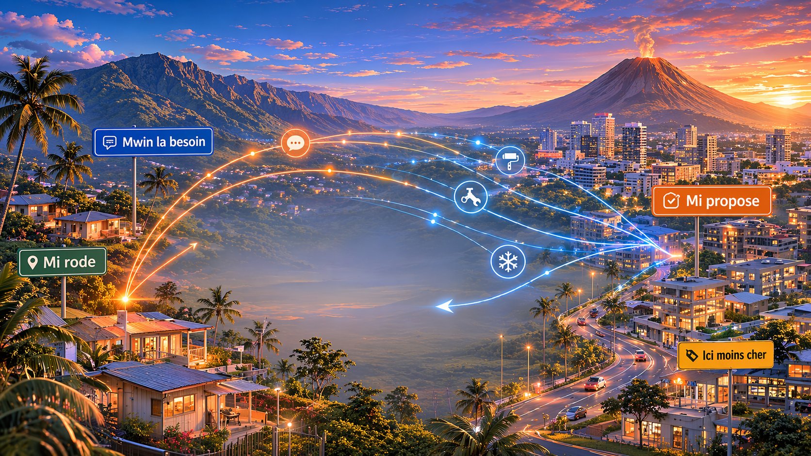 La Réunion — connexion entre demandeurs et professionnels